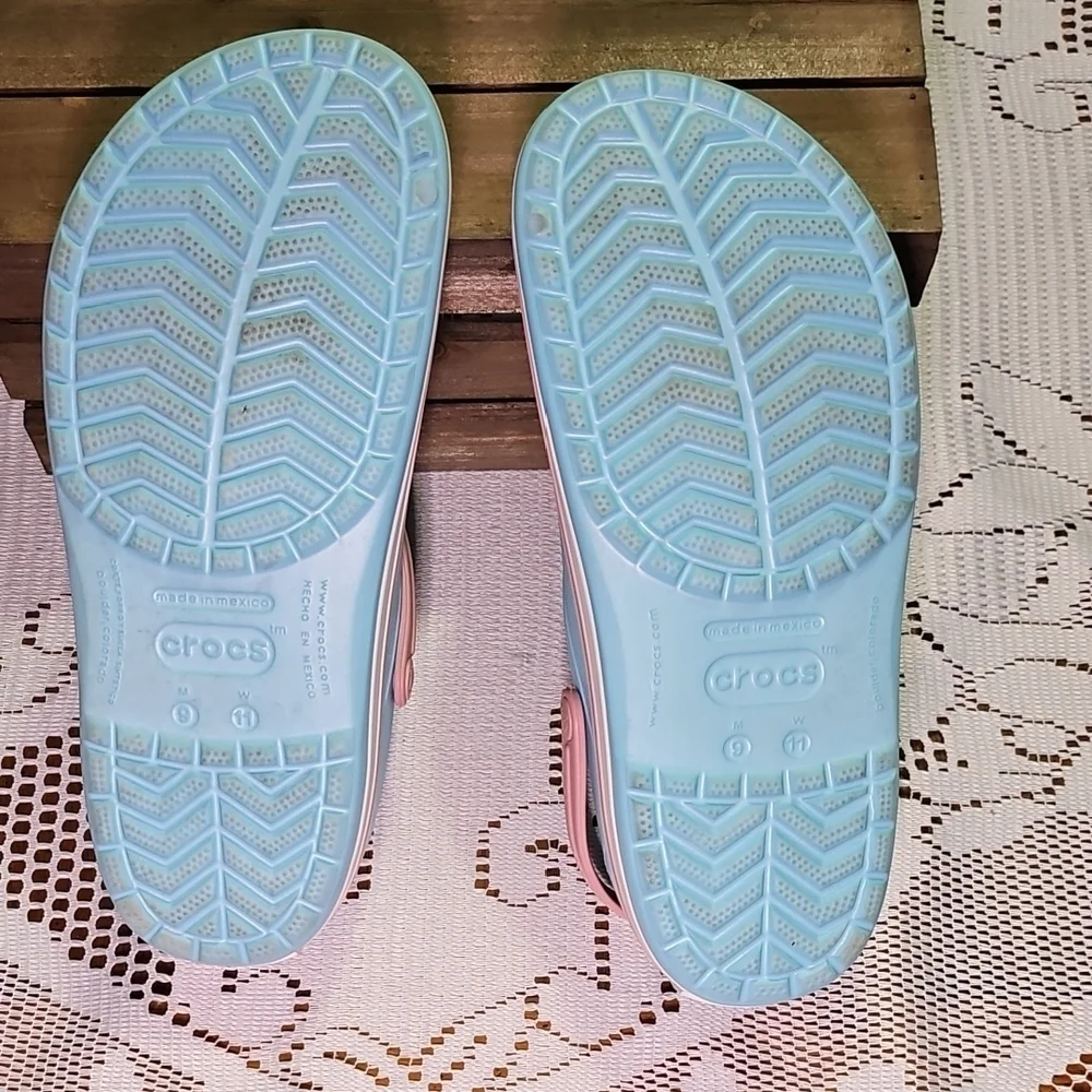 CROCS Light Blue and Pink Mules - Picture 5 of 5
